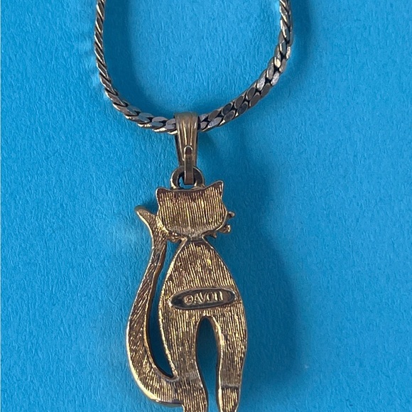 Vintage Avon Cat Pendant 18” necklace - Picture 2 of 5